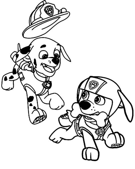 Marshall And Zuma Paw Patrol coloring page - Download, Print or Color Online for Free