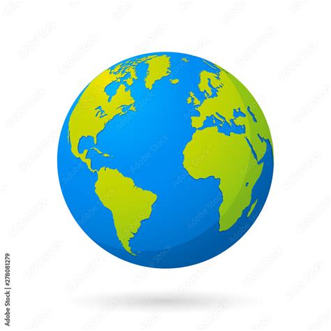 world illustration - planet earth vector graphic Stock Vector | Adobe Stock