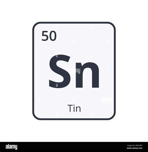 Tin Chemical Symbol. Graphic for Science Designs. Vector illustration Stock Vector Image & Art ...