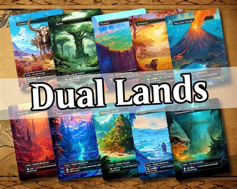 10X Dual Lands Full Art Style Art Commander Friendly MTG Proxy EDH - Etsy