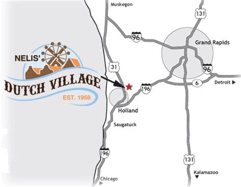 Map & Directions - Dutch Village - Holland, Michigan