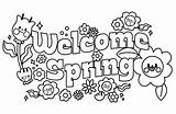 Welcome Spring Coloring Pages sketch template