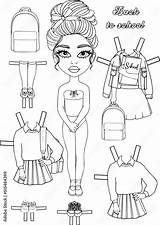 Paper Dolls Coloring sketch template