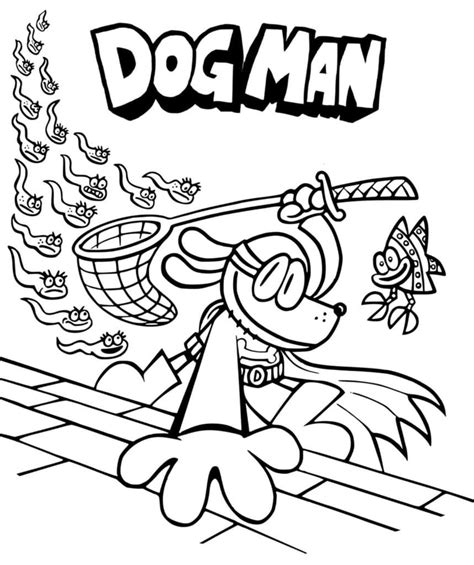 Dog Man Free Printable Coloring Pages