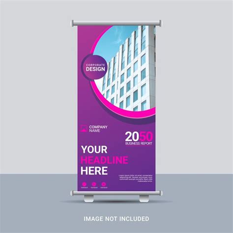 Premium Vector | Business roll up banner design template