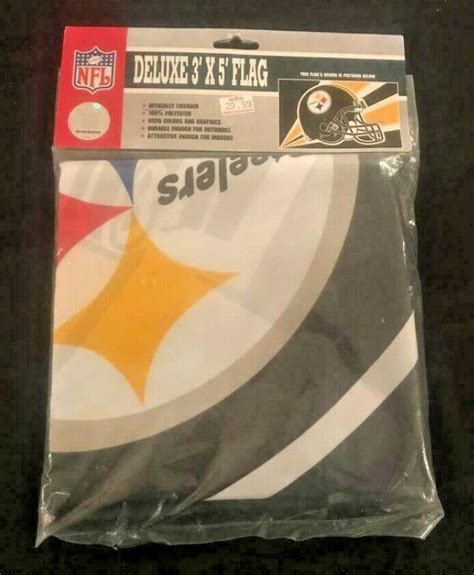 PITTSBURGH STEELERS NFL DELUXE 3X5 FLAG NEW IN PACKAGE | Autographia