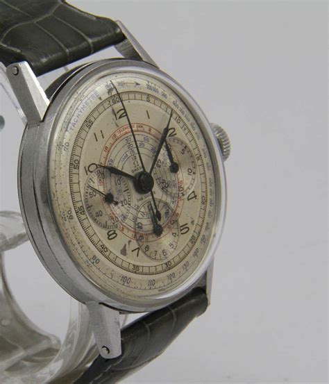 Omega Stainless Steel Chronograph Wristwatch For Sale at 1stDibs