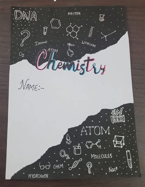 Front page border design for chemistry project | Project cover page, Front page design ...