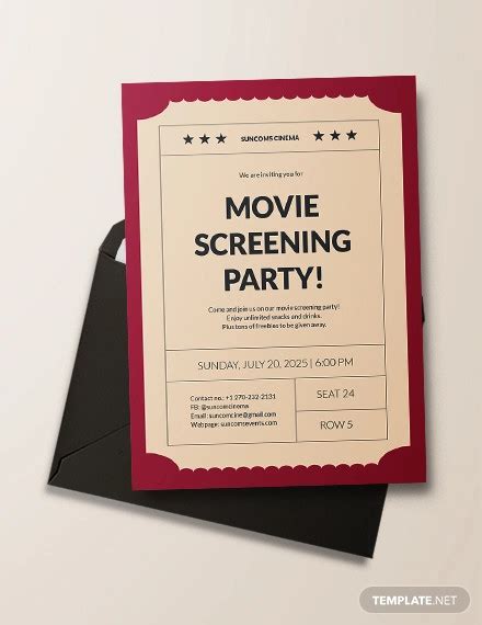 Movie Ticket Invitation - 17+ Examples, Illustrator, Word, Pages ...