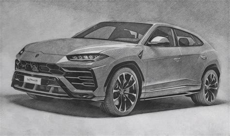 Lamborghini Urus Pencil Drawing | Car drawings, Cool car drawings, Car ...