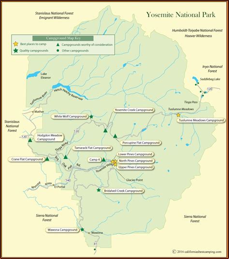 Maps Of Yosemite Campgrounds - map : Resume Examples #goVLgKgYva