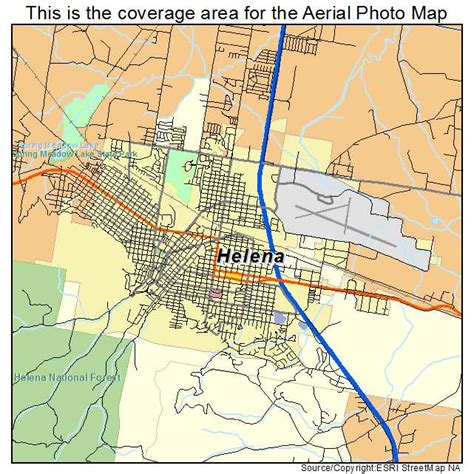 Aerial Photography Map of Helena, MT Montana