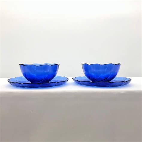 FRANCE ARCOROC Dinnerware Vintage Sapphire Blue Arcoroc - Etsy