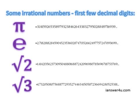 Irrational Numbers in Mathematics ~ I Answer 4 U