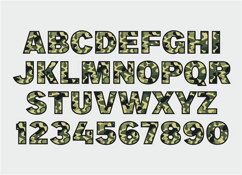 Camouflage Font Army Svg Military Svg Military Font - Etsy