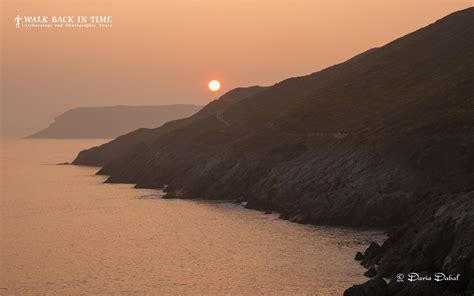 Hazy sunset on the coastal path between Langland Bay and Caswell Bay, Gower, Wales. in 2020 ...