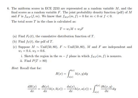 Solved Please show all work. Use Leibnitz's Rule as | Chegg.com