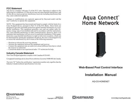 Aqua Connect Installation manual - Royal Swimming Pools