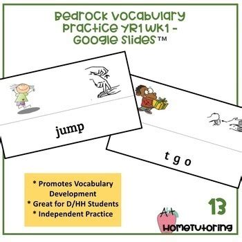 Bedrock Vocabulary Practice YR1 WK13 - Google Slides™ by APlusHomeTutoring