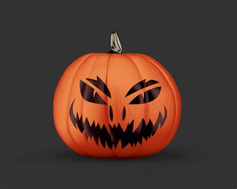 Free Painted Halloween 2020 Scary Pumpkin Mockup PSD - Good Mockups