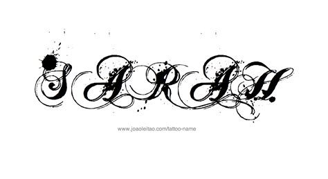 Sarah Name Tattoo Designs | Name tattoos, Butterfly name tattoo, Name tattoo