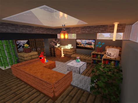 Cozy living room : DetailCraft | Minecraft cottage, Minecraft interior ...