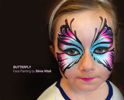 BUTTERFLY Face Painting by Silvia Vitali | Face painting designs, Face painting halloween, Girl ...