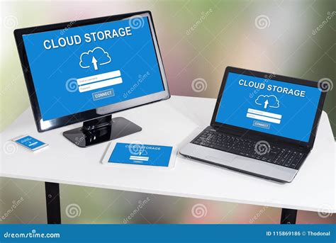 Cloud Storage Concept on Different Devices Stock Photo - Image of tablet, record: 115869186