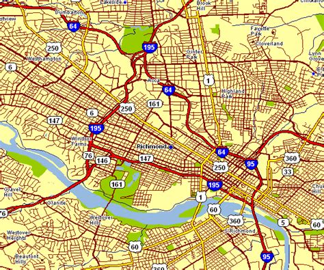 Map of Richmond VA and Surrounding Areas Bing images ~ mapbite