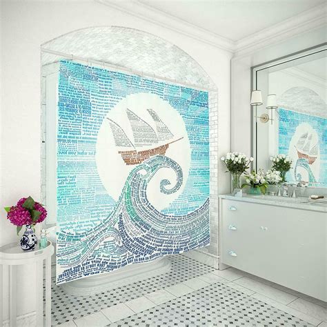 Nice Ultimate Nautical Motivational Inspirational Quote Fabric Shower Curtain - Shower Curtains