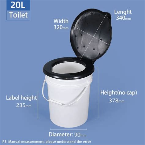 Premium Portable Camping Toilet Seat with Lid for Camping Hiking Perfect for Emergency ...