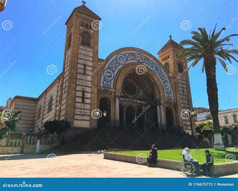 Cathedral of the Sacred Heart in Oran City of Algeria Editorial ...