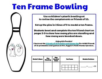 Ten Frame Bowling by Mrs Rygiel's Math Mania | Teachers Pay Teachers