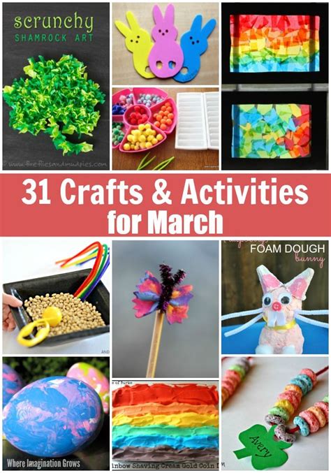 A month of kids crafts and activities for March | March crafts, Craft ...