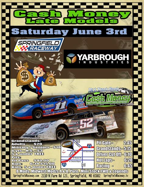 Springfield Raceway - Yarbrough Industries presents Cash Money Dirt ...