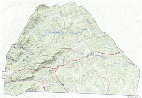 Map of Polk County, North Carolina - Thong Thai Real