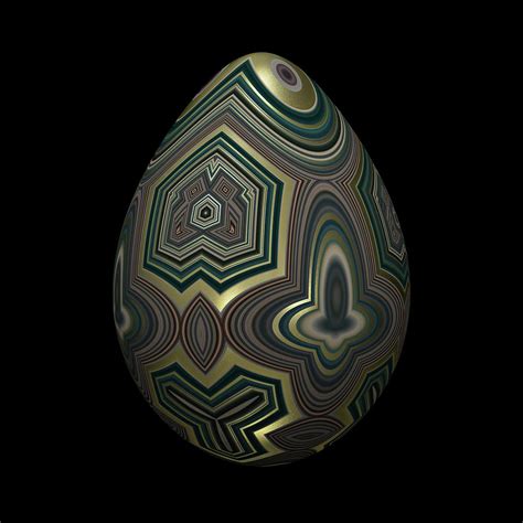 Gold on Matt Pattern Egg Digital Art by Hakon Soreide - Fine Art America