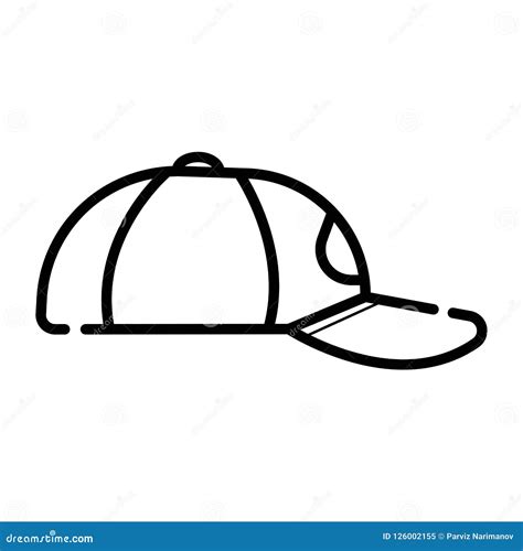 Baseball hat sketch icon stock illustration. Illustration of headwear ...