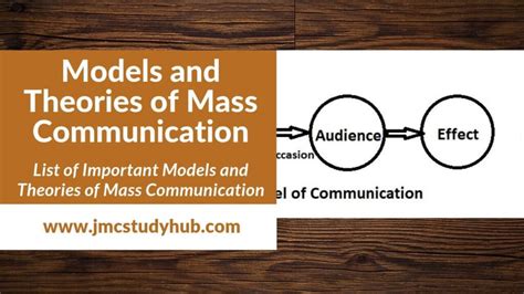 Important Models and Theories of Mass Communication - JMC Study Hub