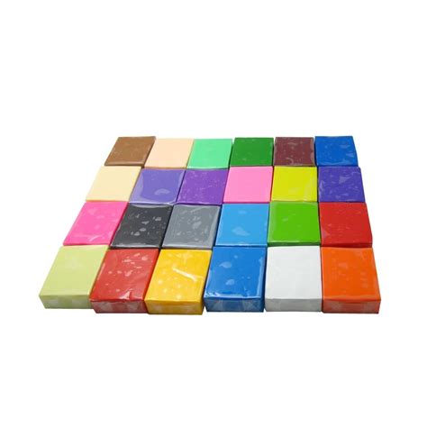 Flexible texture Polymer clay 24 color ,each color 22g block ,total around 528g-in Modeling Clay ...