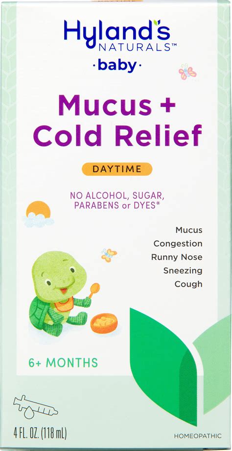 Hyland's Baby Infant Cough Medicine, Decongestant, Mucus And Cold ...