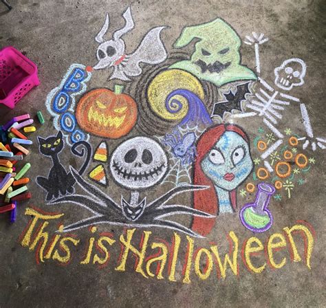 +10 Halloween Sidewalk Chalk Art References