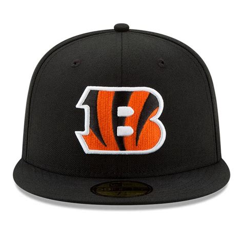 Cincinnati Bengals New Era B Logo Omaha 59FIFTY Fitted Hat - Black ...