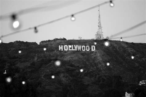 Hollywood Sign Black and white photograph 8x10