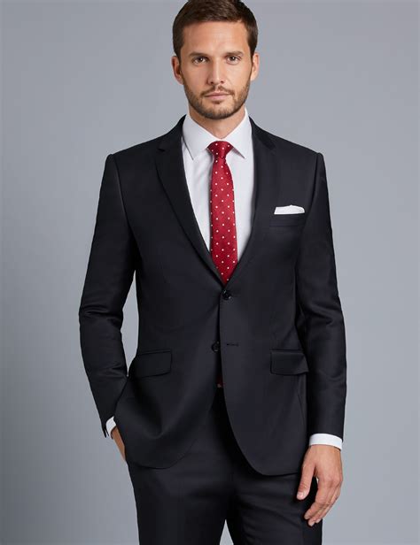 Men's Black Twill Slim Fit Suit Jacket | Hawes & Curtis