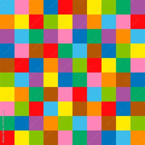 Colored square pattern background. Hundred colorful squares, seamless ...