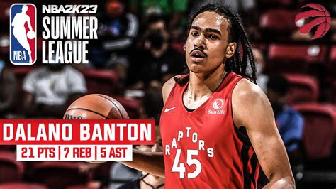 Dalano Banton Shines in Raptors' Summer League Opener | Full Highlights: 21 PTS, 7 REB & 5 AST ...