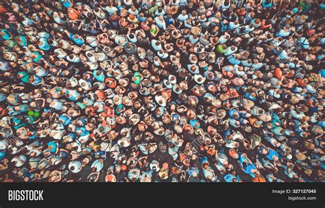 Aerial. People Crowd Image & Photo (Free Trial) | Bigstock