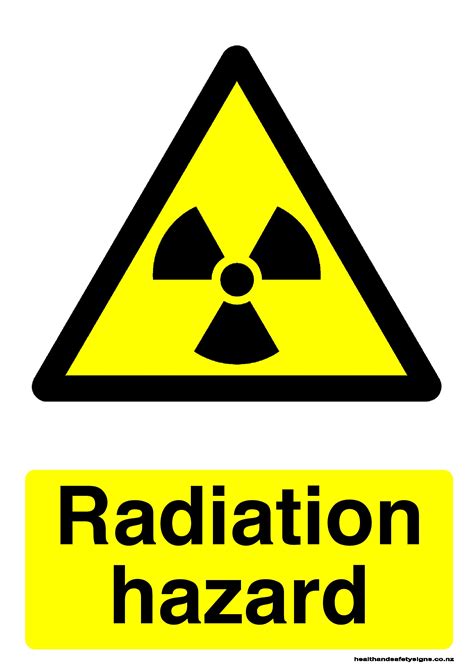 Radiation hazard warning sign - Health and Safety Signs