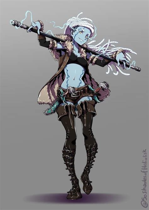 Rogue Air Genasi ~ [OC] - DnD | Character design inspiration, Character art, Concept art characters